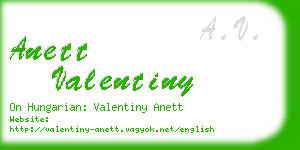 anett valentiny business card